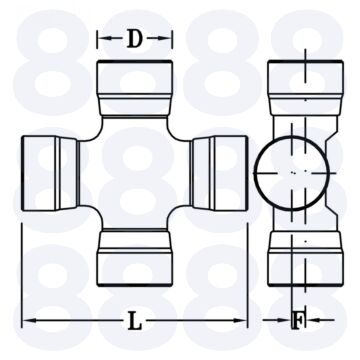 UNIVERSAL JOINT - 23.84 x 62.5mm