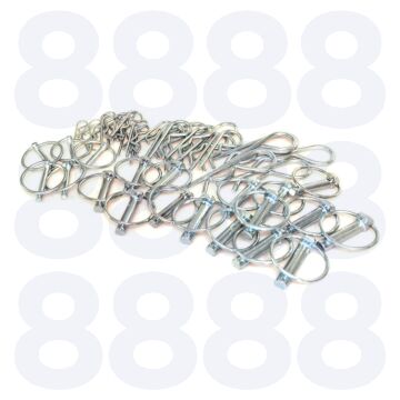 ASSORTIMENT DE GOUPILLES D'ATTELAGE ET DE GOUPILLES CLIPS - 50 PIÈCES